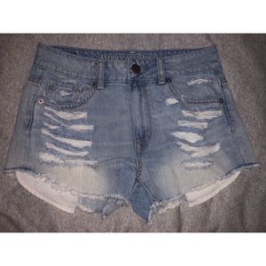 destroyed denim shorts
